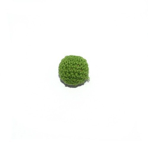Perle crochet ronde 20mm vert olive