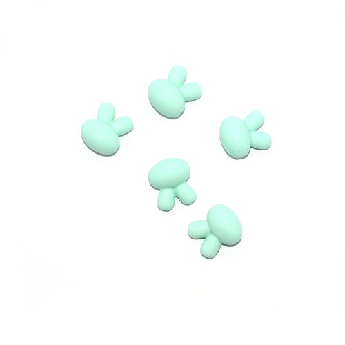 Perle silicone lapin 10x20 mm vert