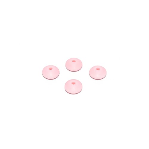 Perle lentille silicone 10 mm rose