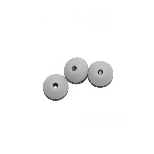 Perle lentille silicone 10 mm gris clair
