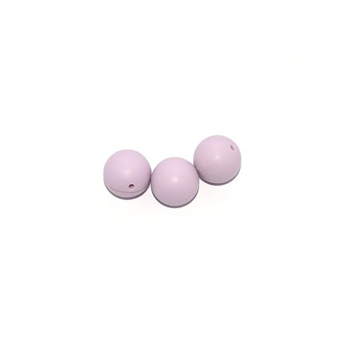 Perle ronde 20 mm en silicone violet