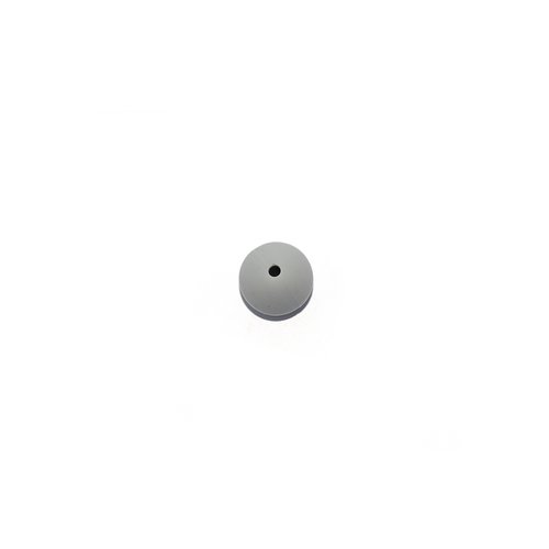Perle ronde 15 mm en silicone gris moyen