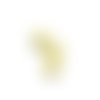 Perle ronde 15 mm en silicone granit jaune
