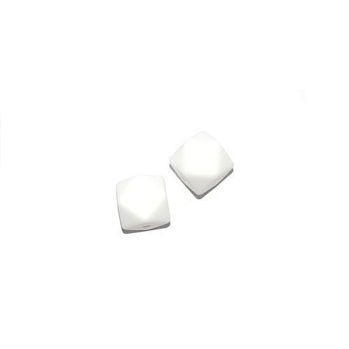 Perle hexagonale 14 mm en silicone blanc