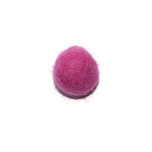 Boule en laine feutrée/feutrine 20 mm rose
