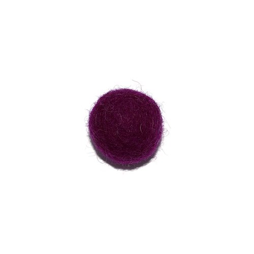 Boule en laine feutrée/feutrine 20 mm violet