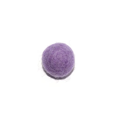 Boule en laine feutrée/feutrine 20 mm mauve