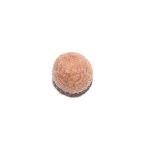 Boule en laine feutrée/feutrine 20 mm pêche