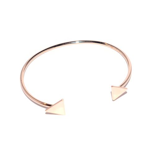 Bracelet jonc triangle métal rose gold ajustable