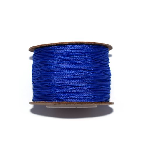 Fil nylon tressé 0,8 mm bleu roi x10 m