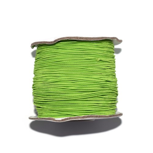 Fil nylon rond 1 mm élastique vert pomme x10 m