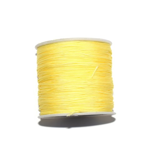 Fil nylon tressé 0,8 mm jaune clair x10 m