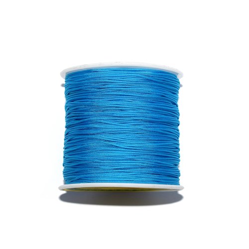 Fil nylon tressé 0,8 mm bleu azur x10 m