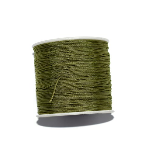 Fil nylon tressé 0,8 mm vert olive x10 m