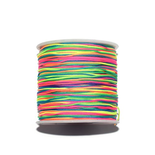 Fil nylon tressé 0,8 mm multicolore x10 m