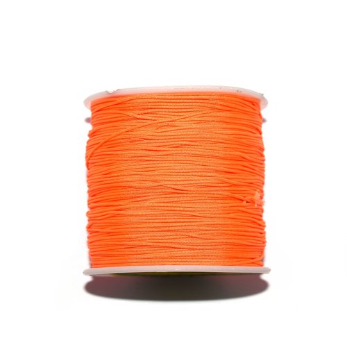 Fil nylon tressé 0,8 mm orange fluo x10 m