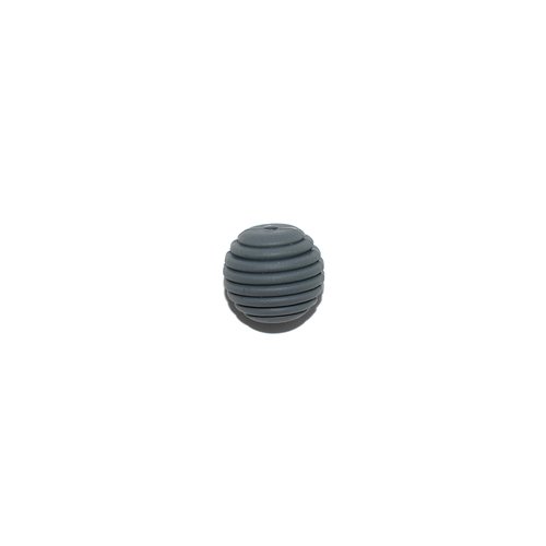 Perle silicone spirale 15 mm gris foncé