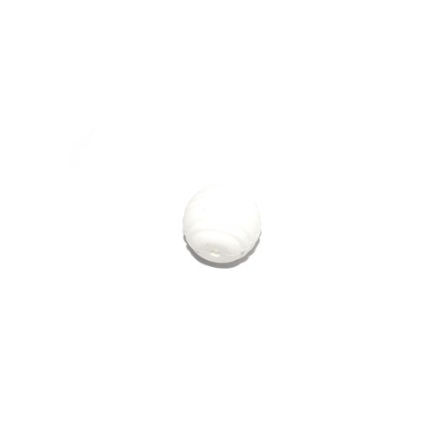 Perle silicone spirale 15 mm blanc