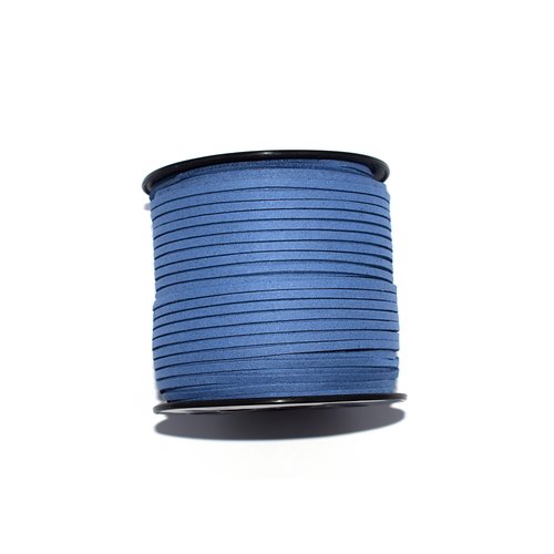 Suédine (daim artificiel) bleu jean's 3 mm x1 m