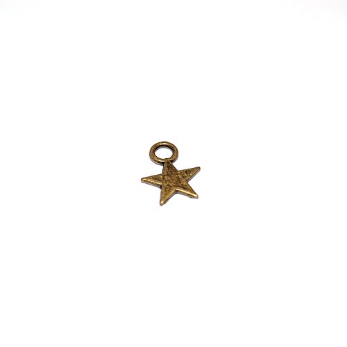 Breloque étoile 10 mm bronze