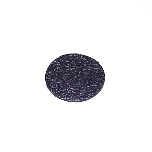 Rond de cuir 24 mm métallisé mat bleu marine