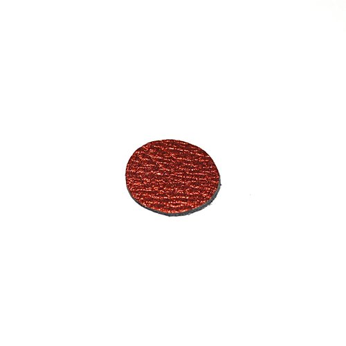 Rond de cuir 15 mm métallisé mat bordeaux