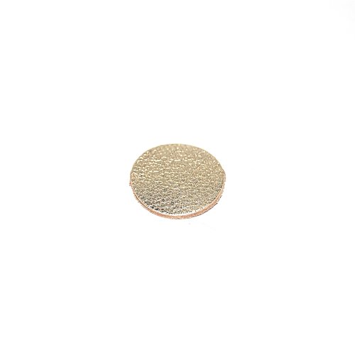 Rond de cuir 15 mm métallisé mat doré clair