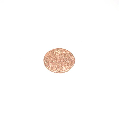Rond de cuir 15 mm métallisé mat rose gold
