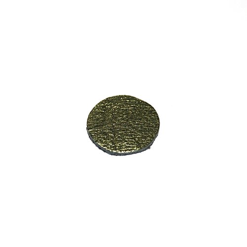 Rond de cuir 15 mm métallisé mat vert