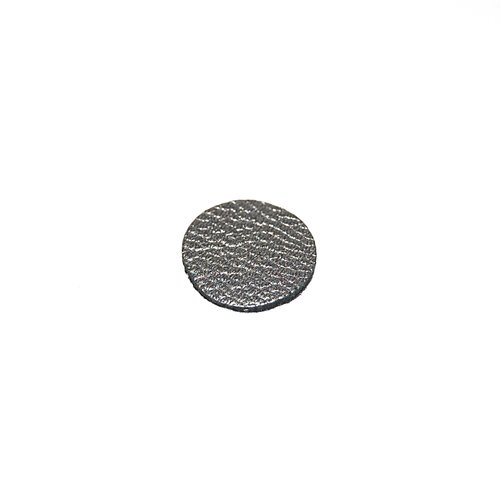 Rond de cuir 15 mm métallisé mat plomb