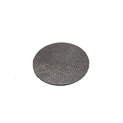 Rond de cuir 30 mm métallisé mat plomb