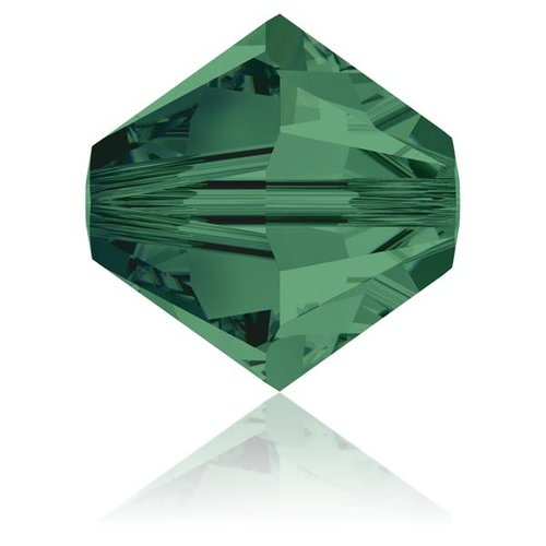 Toupie swarovski 4 mm emerald x10