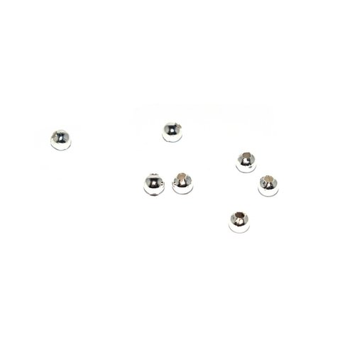 Perle ronde en métal argenté 4xtr1,7 mm