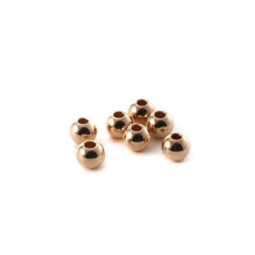 Perle ronde en métal rose gold 3,5x2,5xtr1,3 mm