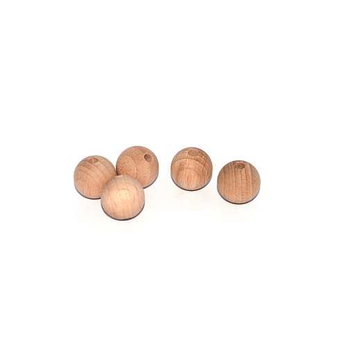 Perle en bois naturelle ronde 16 mm