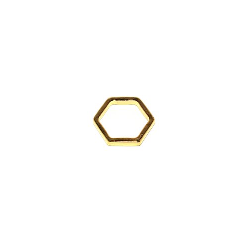 Hexagone vide métal 22x19,5 mm doré