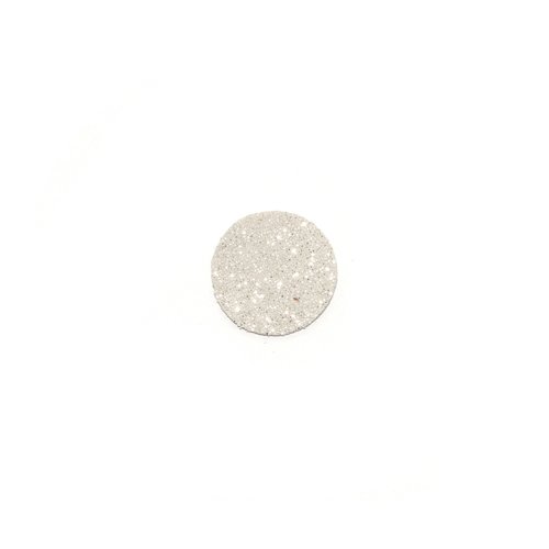 Rond de cuir 15 mm irisé blanc