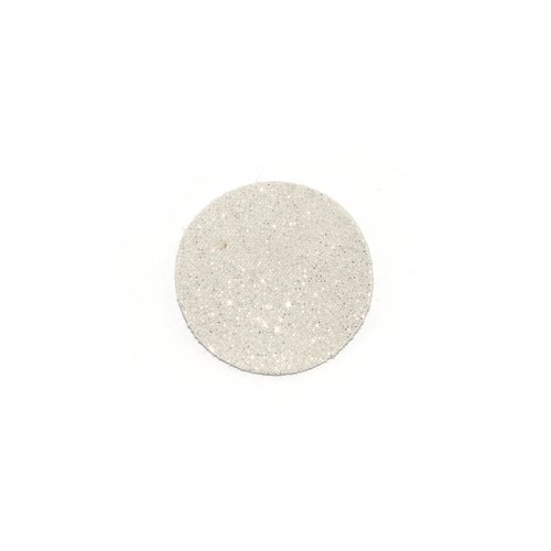 Rond de cuir 24 mm irisé blanc