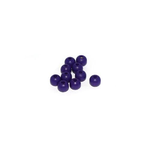 Perles en bois ronde 6 mm traité violet x 10