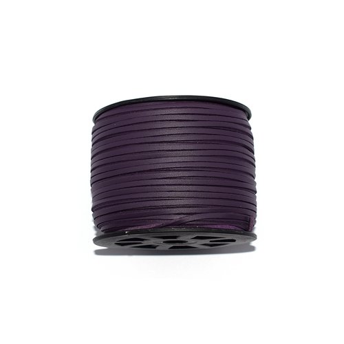 Suédine et cuir (daim artificiel) 3 mm violet x1 m