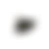 Pompon voile daim 40x30 mm noir
