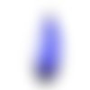 Plume de faisan bleu électrique 25 mm avec embout argenté
