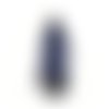 Plume de faisan bleu gris 25 mm avec embout argenté