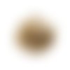 Pompon fourrure dessin animaux 15 mm beige/marron
