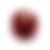 Pompon fourrure dessin animaux 15 mm rouge/noir