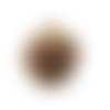 Pompon fourrure 15 mm beige foncé