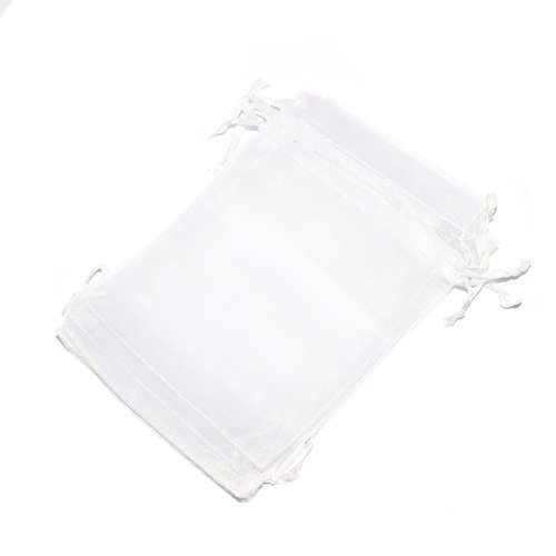 Sachet cadeau organza 15x10 cm transparent x10