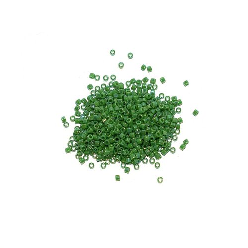 5 g (+/- 875 perles) délica miyuki 11/0 opaque green ab db-163