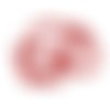 Perles à facettes rondes aplaties 4x6 mm rouge x 10