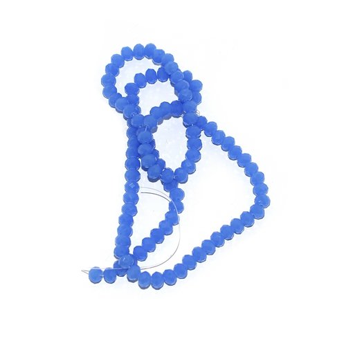Perles à facettes rondes aplaties 4x6 mm bleu/mauve x 10